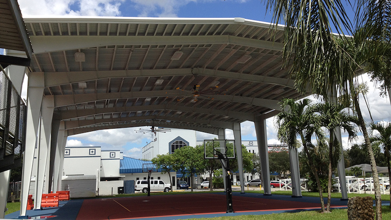The Seminole Tribe of Florida, Howard Tiger Rec Center, steel building airnasium, 70x102, recreational sports facility, White, Hollywood, Florida, United States